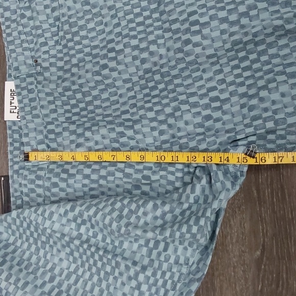 Women's Straight Leg Checkered Denim Pant | Future Collective | 24 - Picture 12 of 13